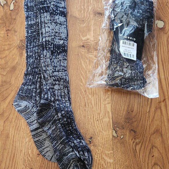 Plus size Thick Knee High Socks Heather Grey from Torrid 2 pack - Picture 7 of 7